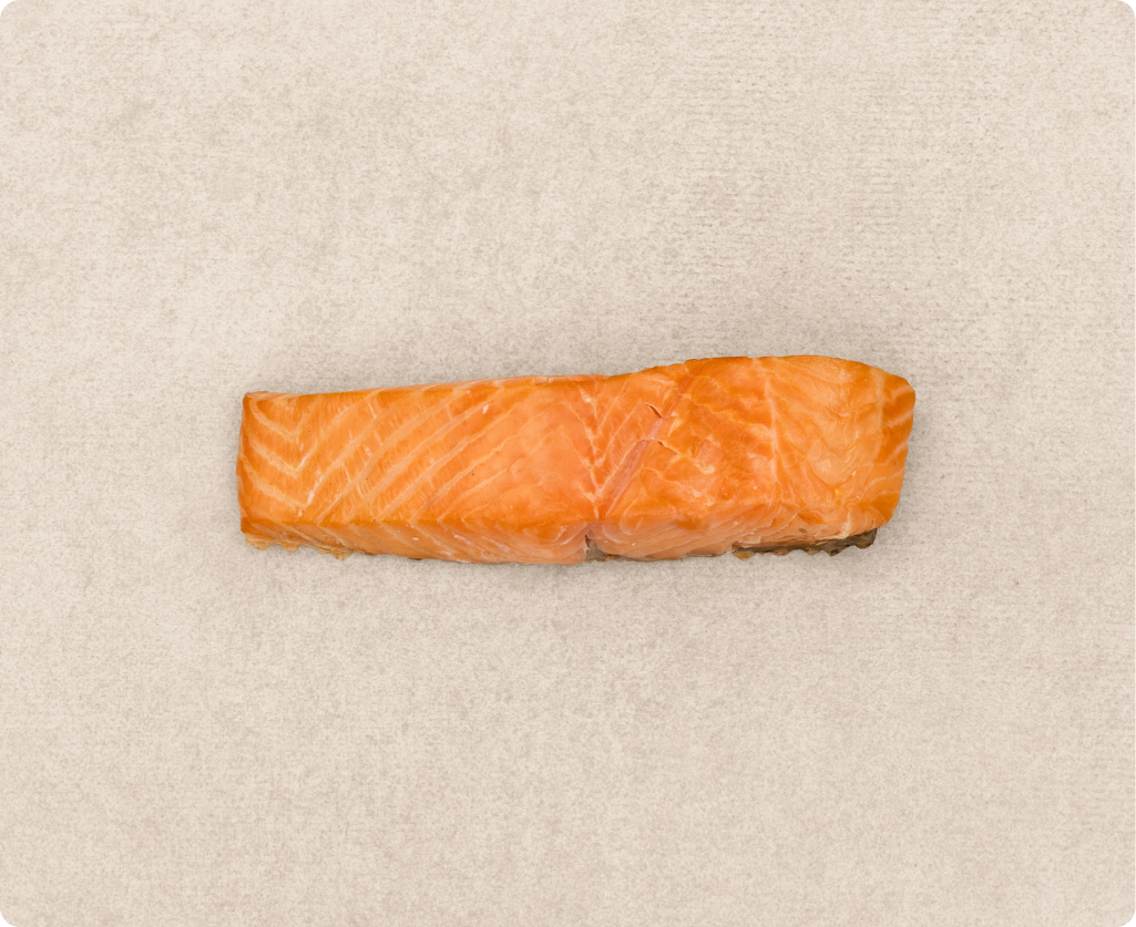 Heiss geräucherter Lachs